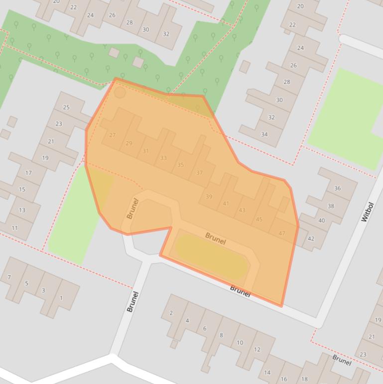 Kaart van postcodegebied 1273BB.
