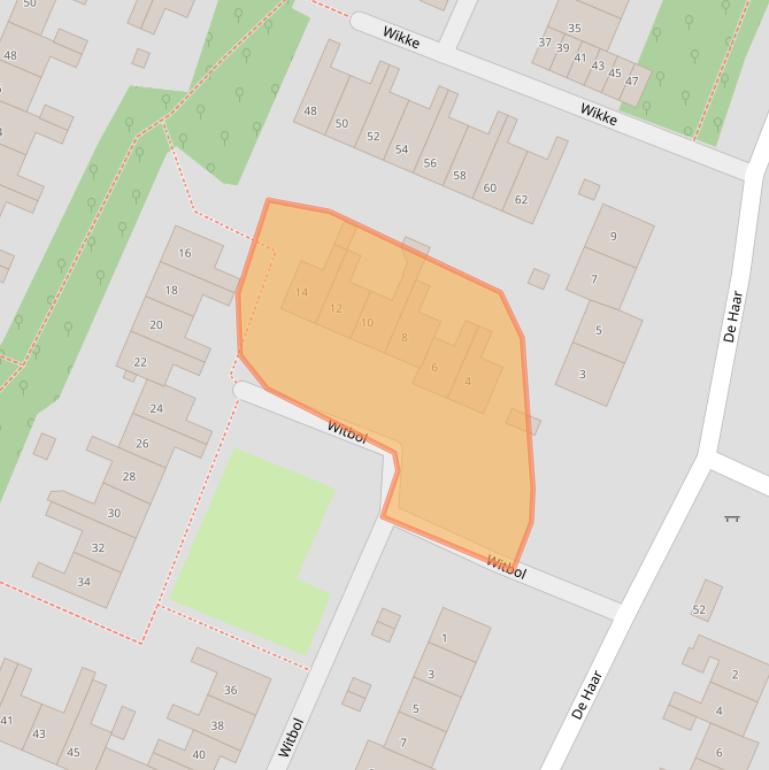 Kaart van postcodegebied 1273BN.