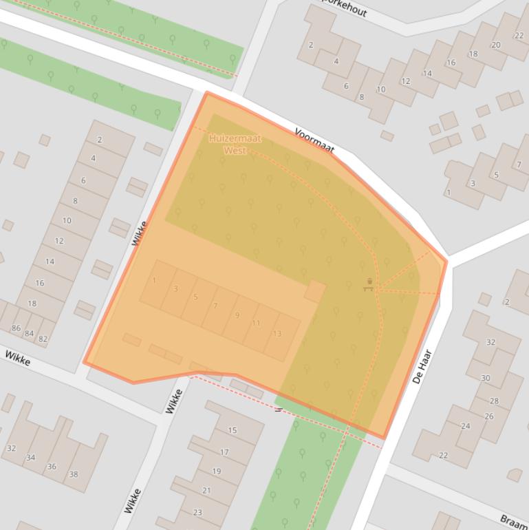 Kaart van postcodegebied 1273BR.