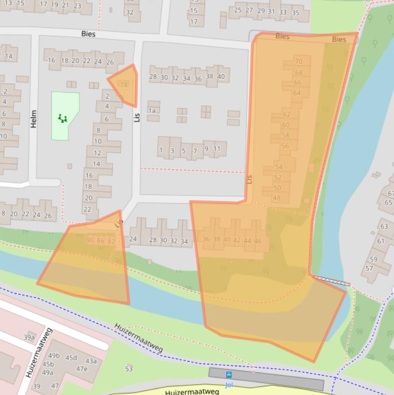 Kaart van postcodegebied 1273CE.