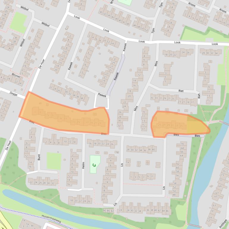 Kaart van postcodegebied 1273CG.