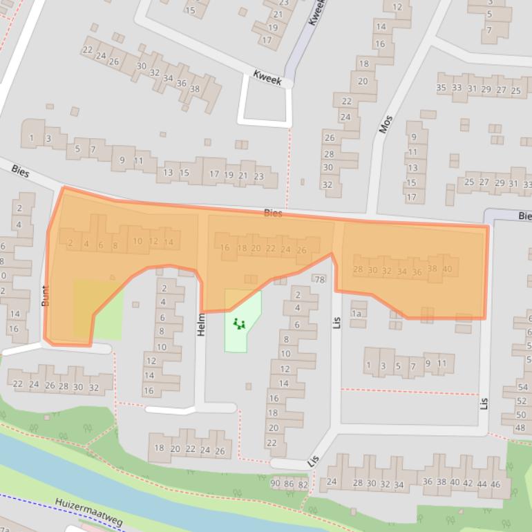 Kaart van postcodegebied 1273CH.