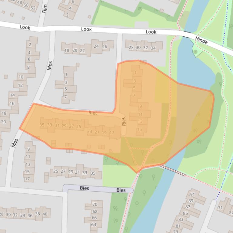 Kaart van postcodegebied 1273CR.