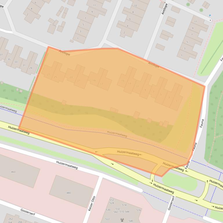 Kaart van postcodegebied 1273GA.