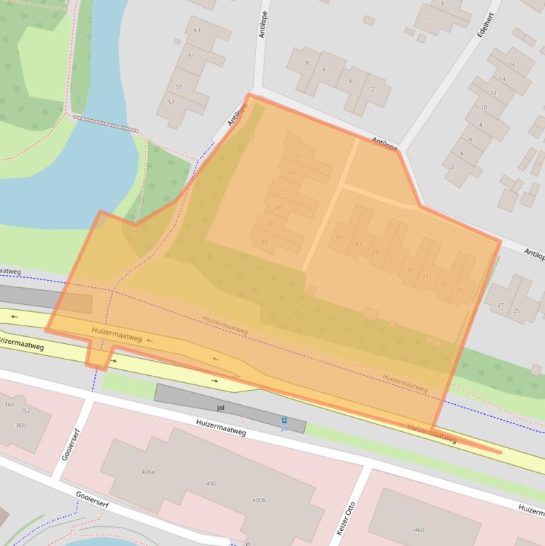 Kaart van postcodegebied 1273GB.