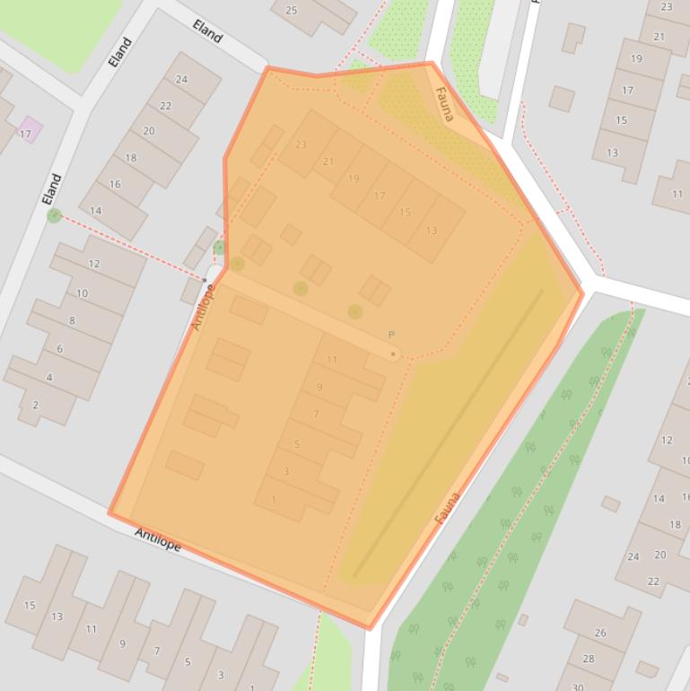 Kaart van postcodegebied 1273GV.