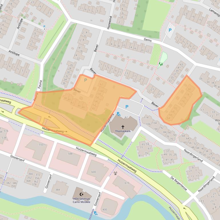 Kaart van postcodegebied 1273HC.