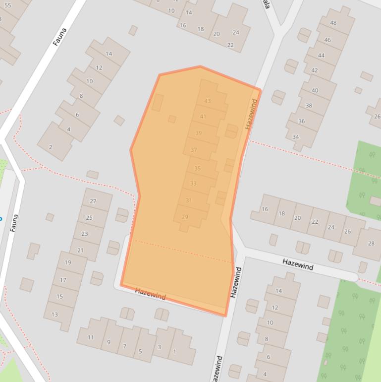 Kaart van postcodegebied 1273HE.