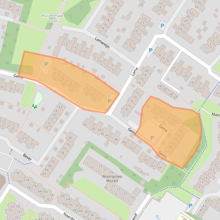 Kaart van postcodegebied 1273HV.