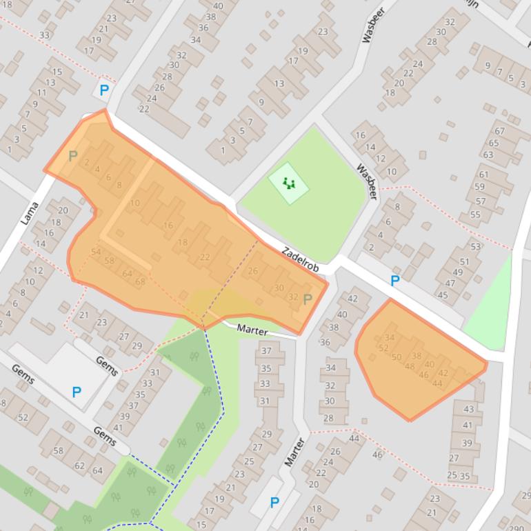 Kaart van postcodegebied 1273JA.