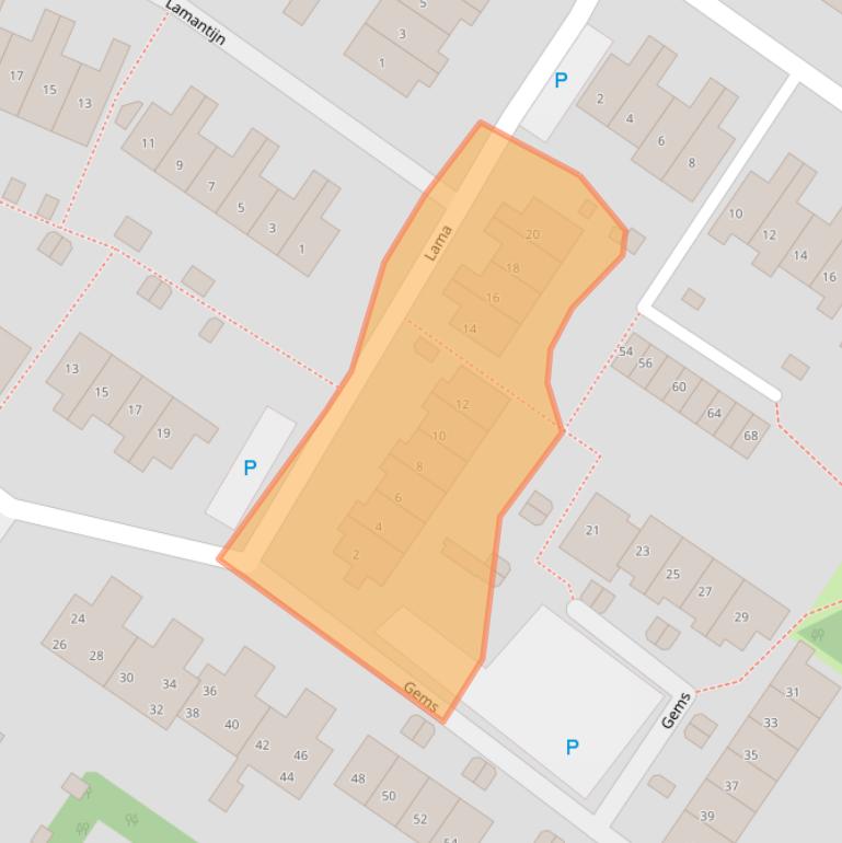 Kaart van postcodegebied 1273JC.