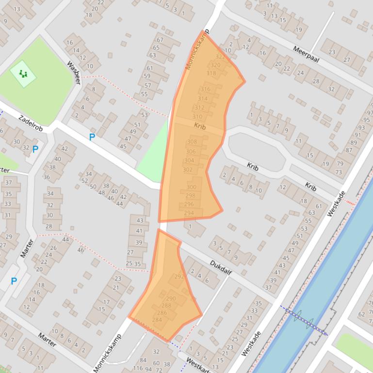 Kaart van postcodegebied 1273KA.