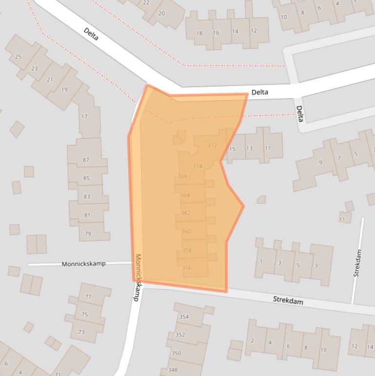 Kaart van postcodegebied 1273KC.