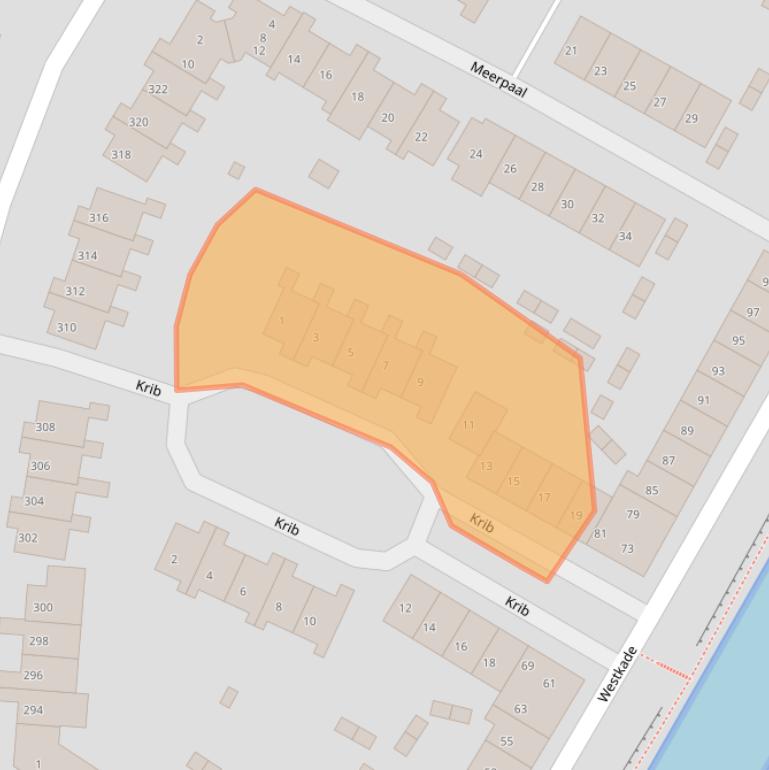 Kaart van postcodegebied 1273KJ.