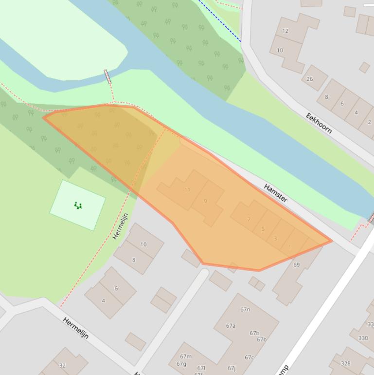 Kaart van postcodegebied 1273KP.
