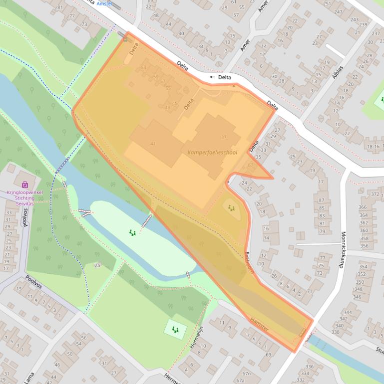 Kaart van postcodegebied 1273LC.