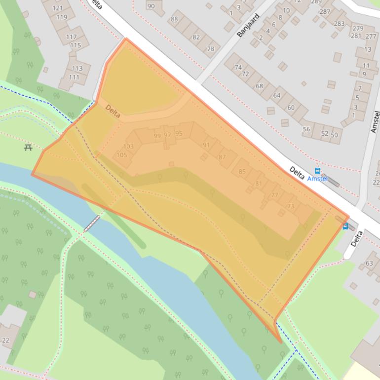 Kaart van postcodegebied 1273LD.