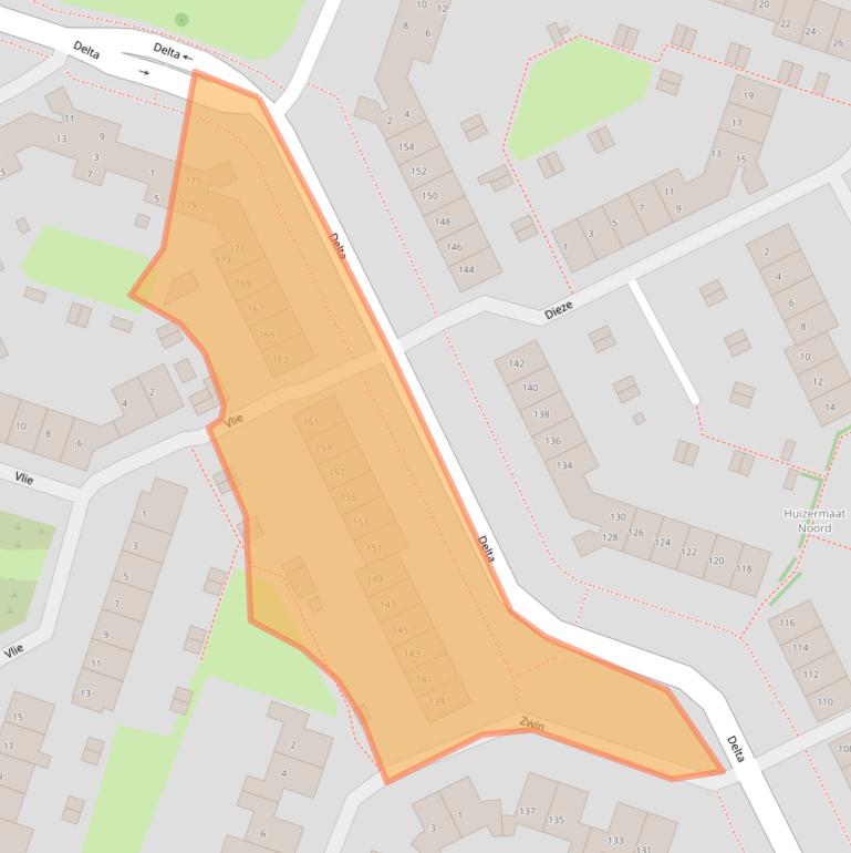 Kaart van postcodegebied 1273LS.