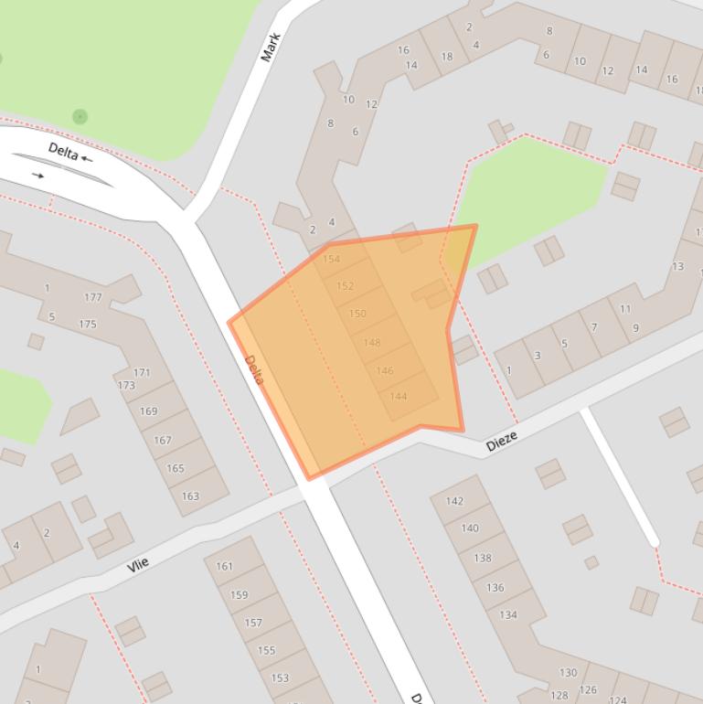 Kaart van postcodegebied 1273MB.