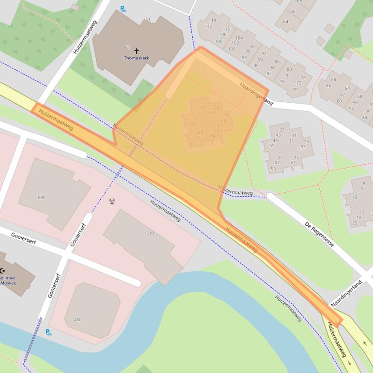 Kaart van postcodegebied 1273NH.