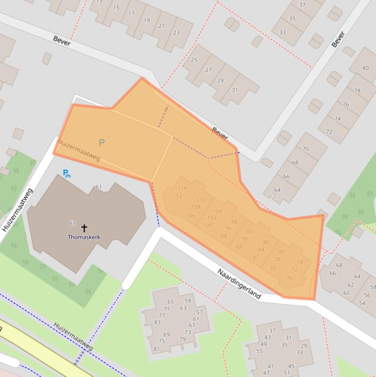 Kaart van postcodegebied 1273NK.