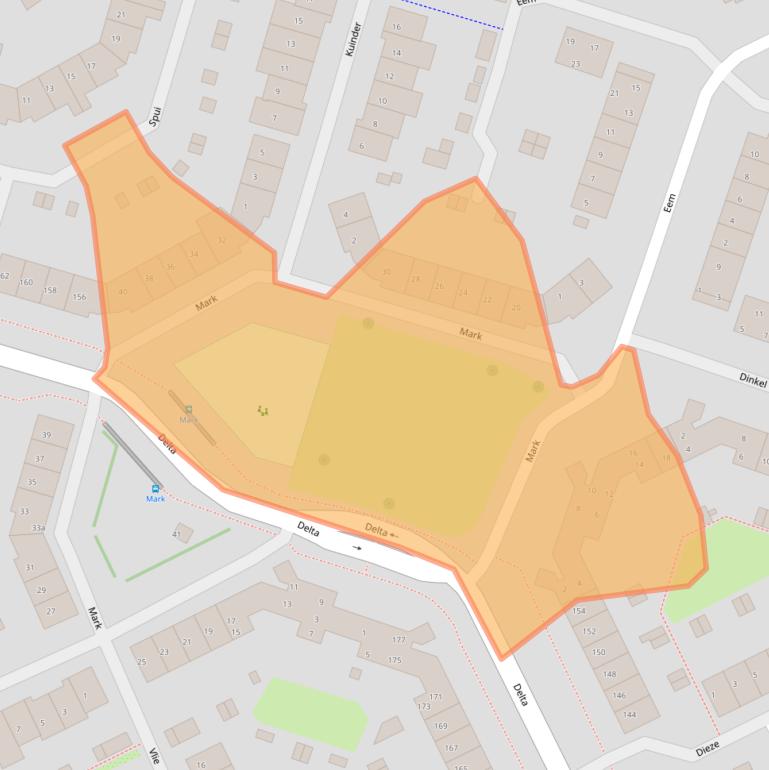 Kaart van postcodegebied 1273PB.