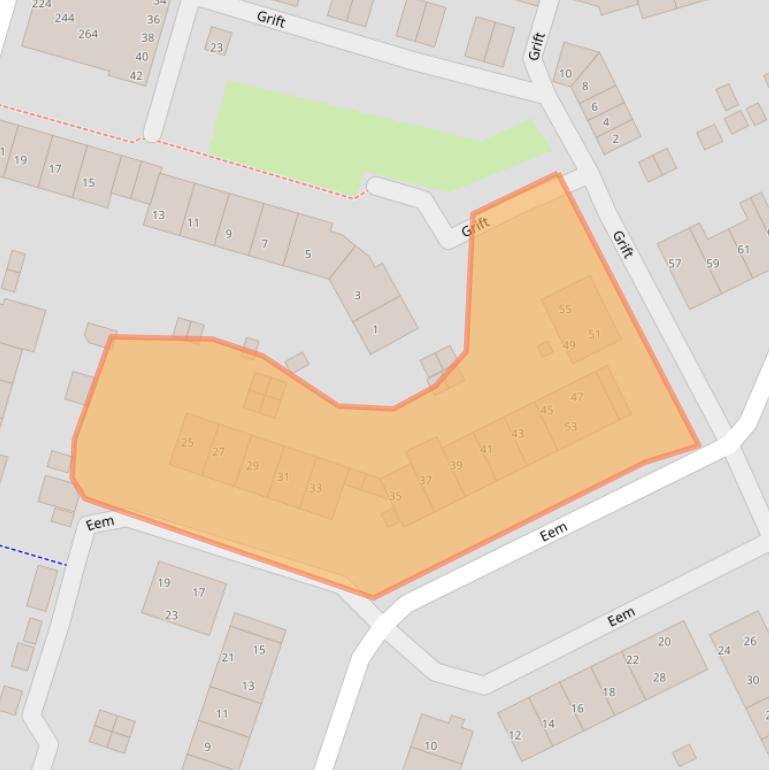 Kaart van postcodegebied 1273PD.