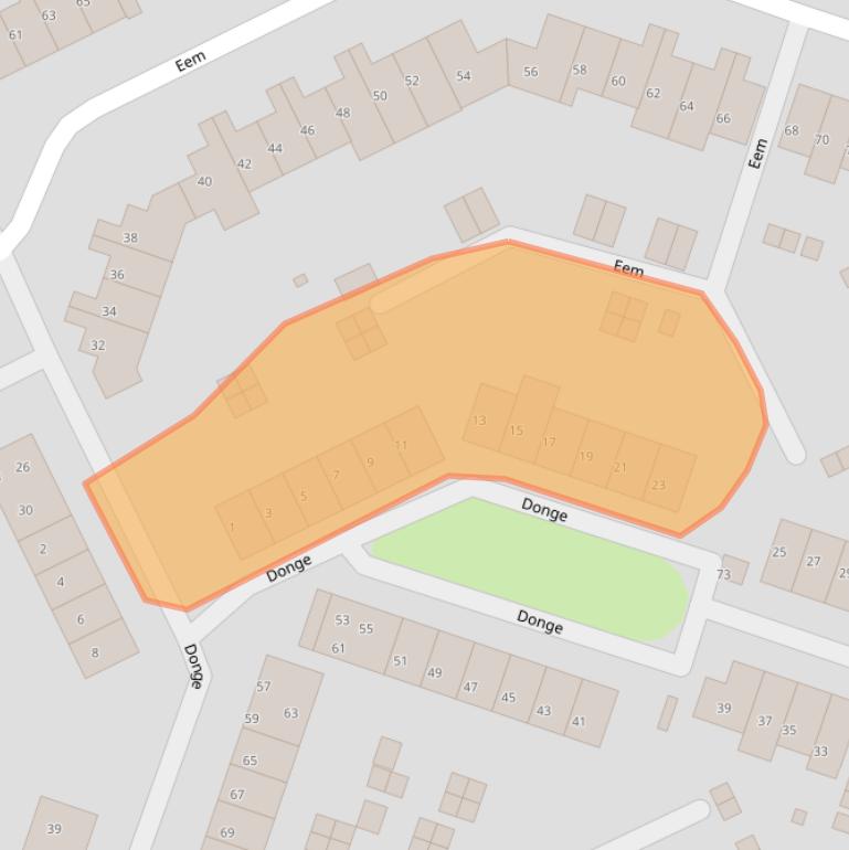Kaart van postcodegebied 1273PL.