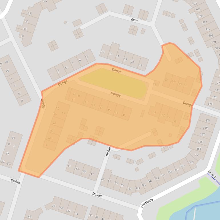 Kaart van postcodegebied 1273PM.