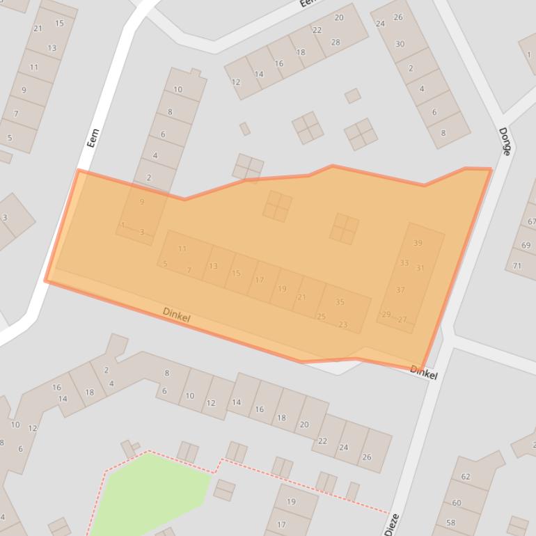 Kaart van postcodegebied 1273PP.