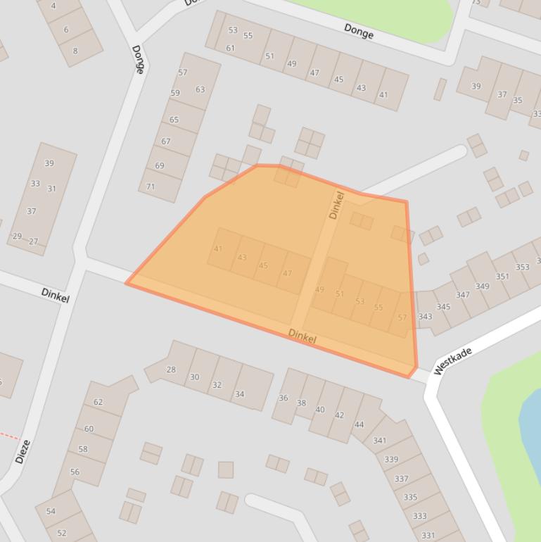 Kaart van postcodegebied 1273PR.