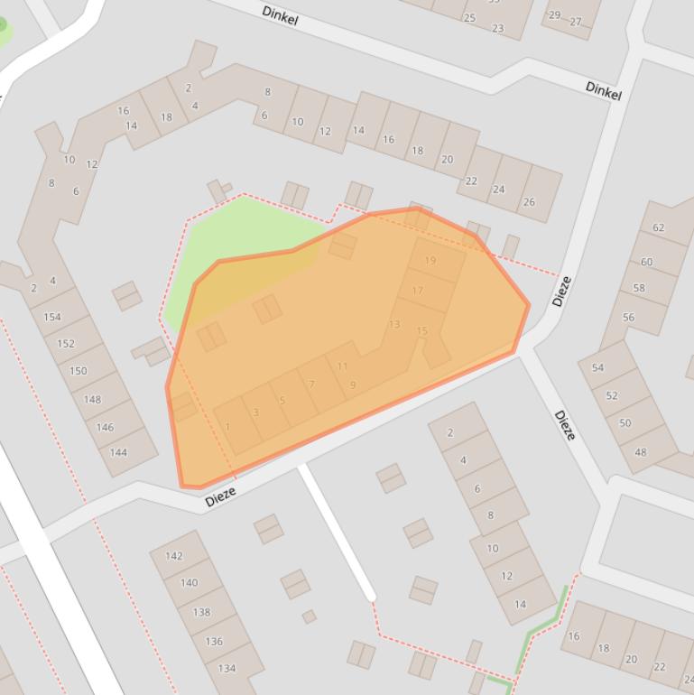 Kaart van postcodegebied 1273PV.