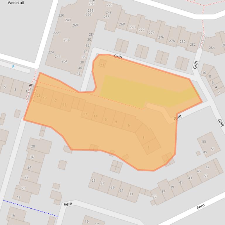 Kaart van postcodegebied 1273SE.