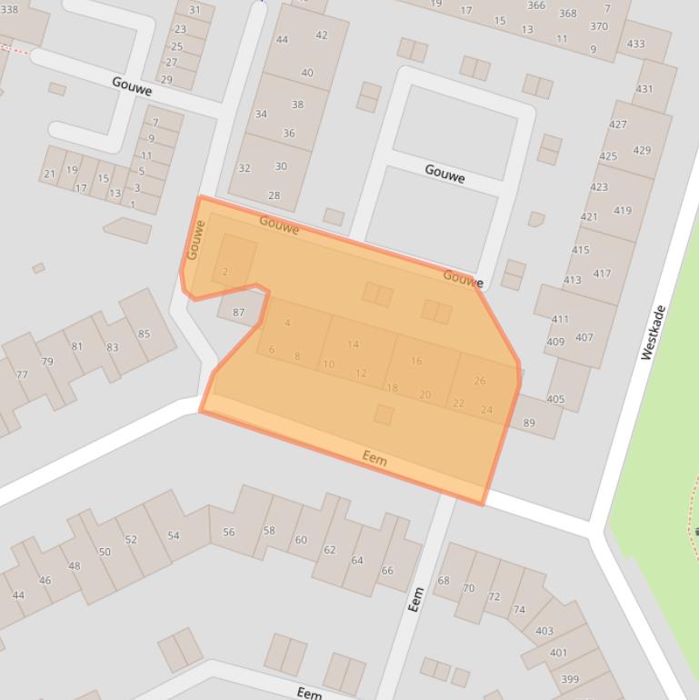 Kaart van postcodegebied 1273SJ.