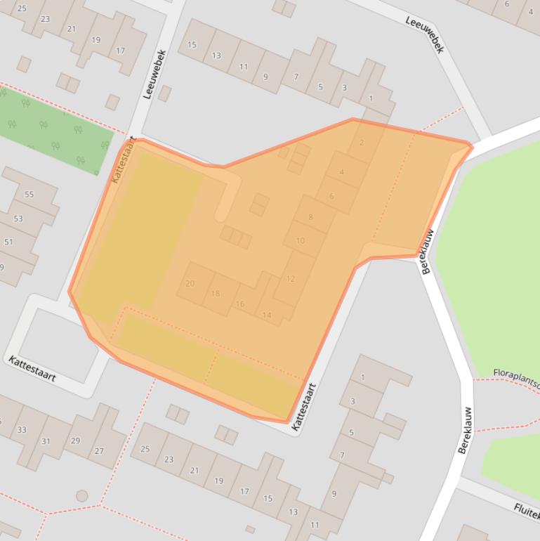 Kaart van postcodegebied 1273VC.