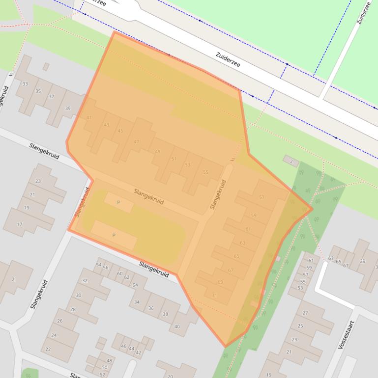 Kaart van postcodegebied 1273VL.