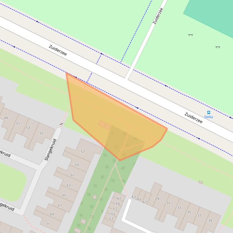 Kaart van postcodegebied 1273VP.