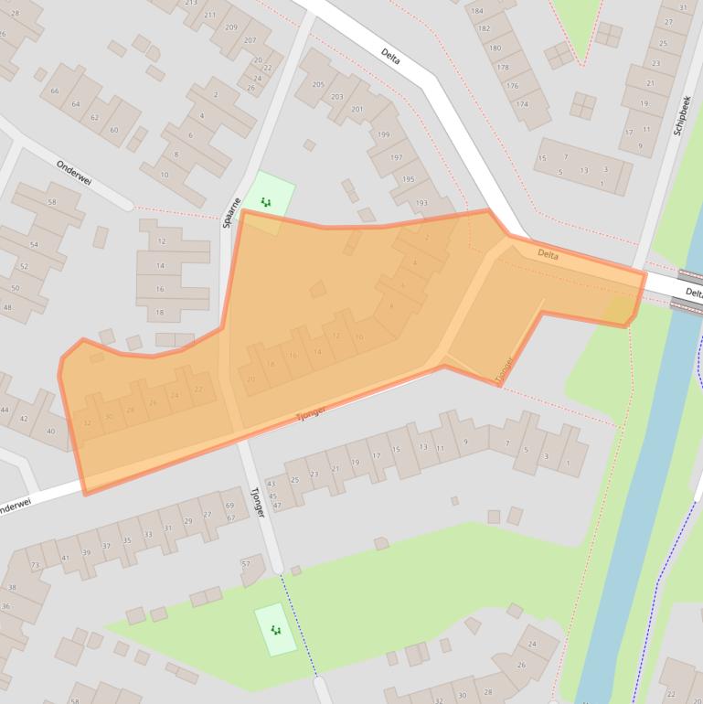 Kaart van postcodegebied 1273WD.