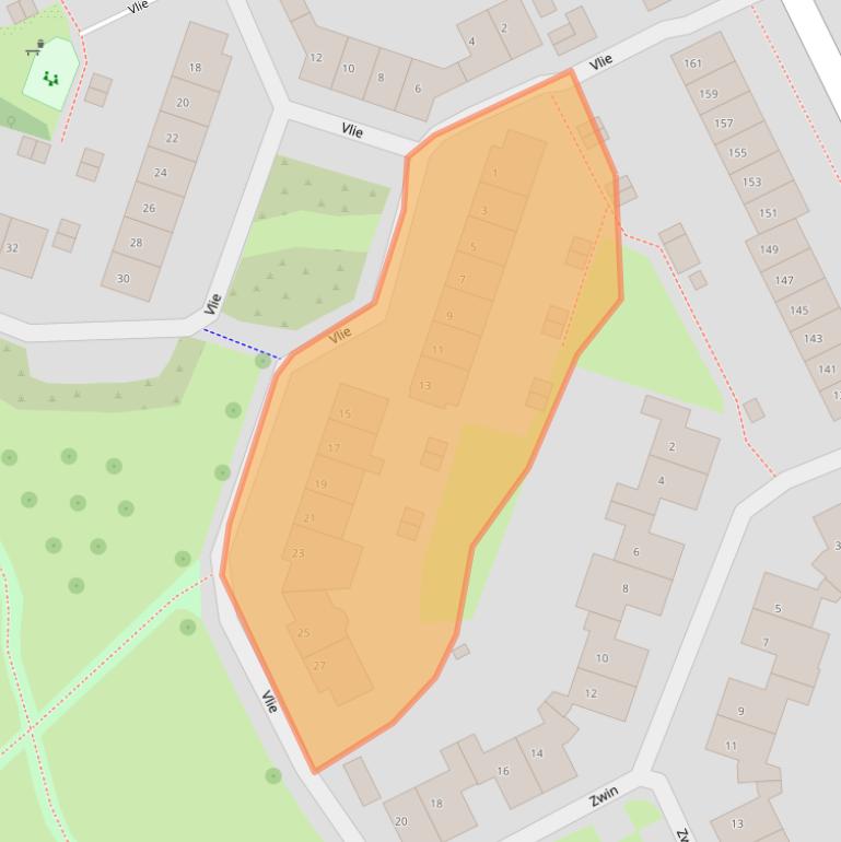 Kaart van postcodegebied 1273WK.