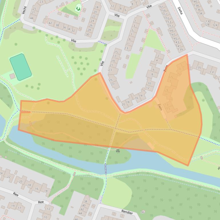 Kaart van postcodegebied 1273WP.