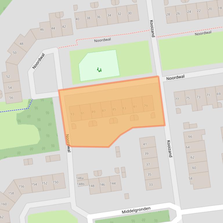 Kaart van postcodegebied 1274AD.