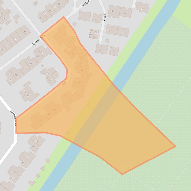 Kaart van postcodegebied 1274AP.