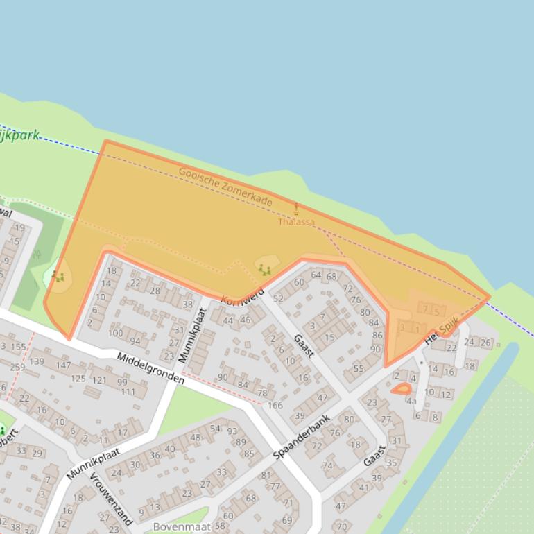 Kaart van postcodegebied 1274AV.