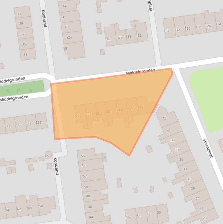 Kaart van postcodegebied 1274BK.