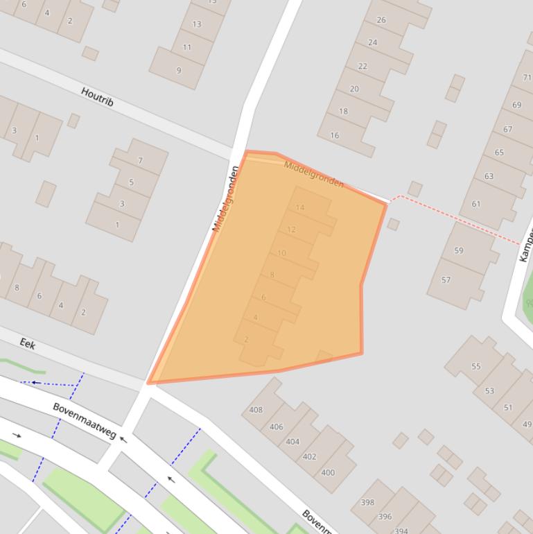 Kaart van postcodegebied 1274BM.