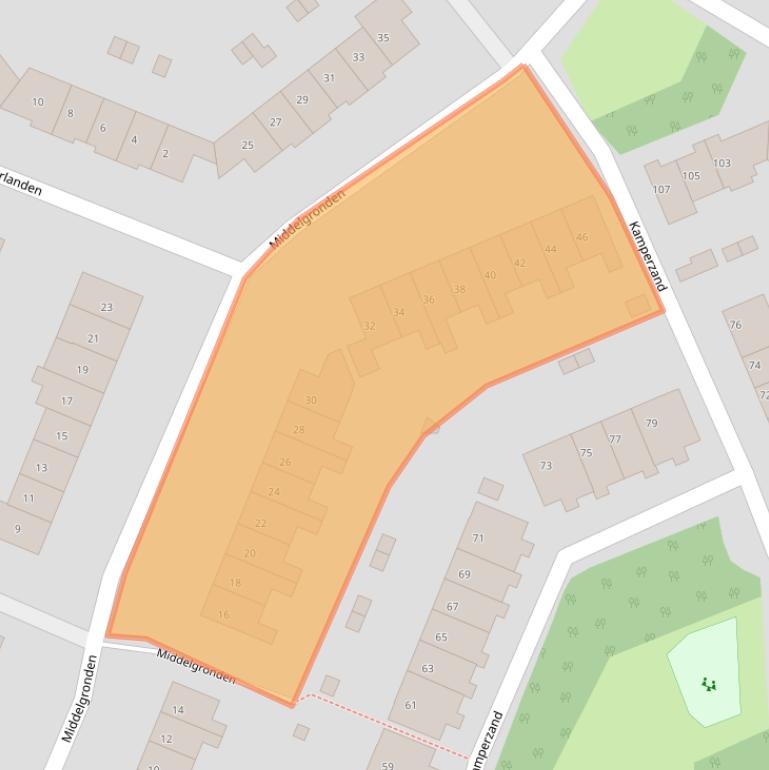 Kaart van postcodegebied 1274BN.