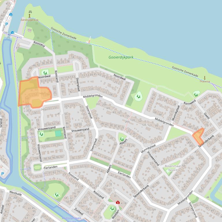 Kaart van postcodegebied 1274BV.