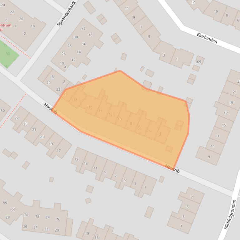 Kaart van postcodegebied 1274BX.