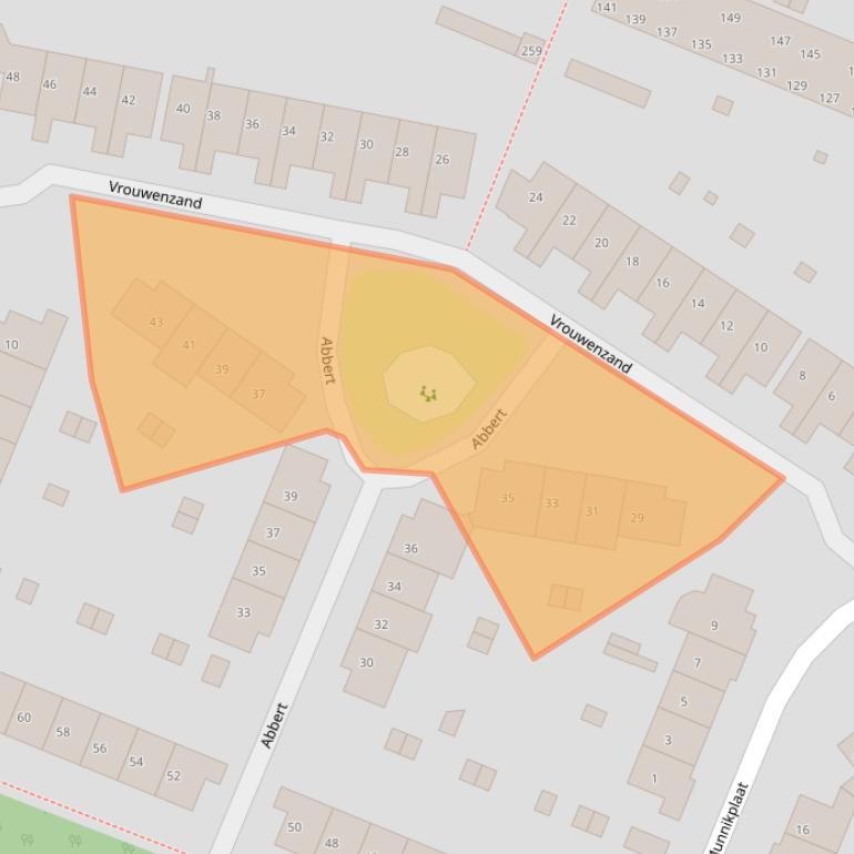 Kaart van postcodegebied 1274CC.