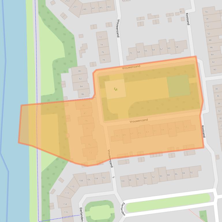 Kaart van postcodegebied 1274CE.